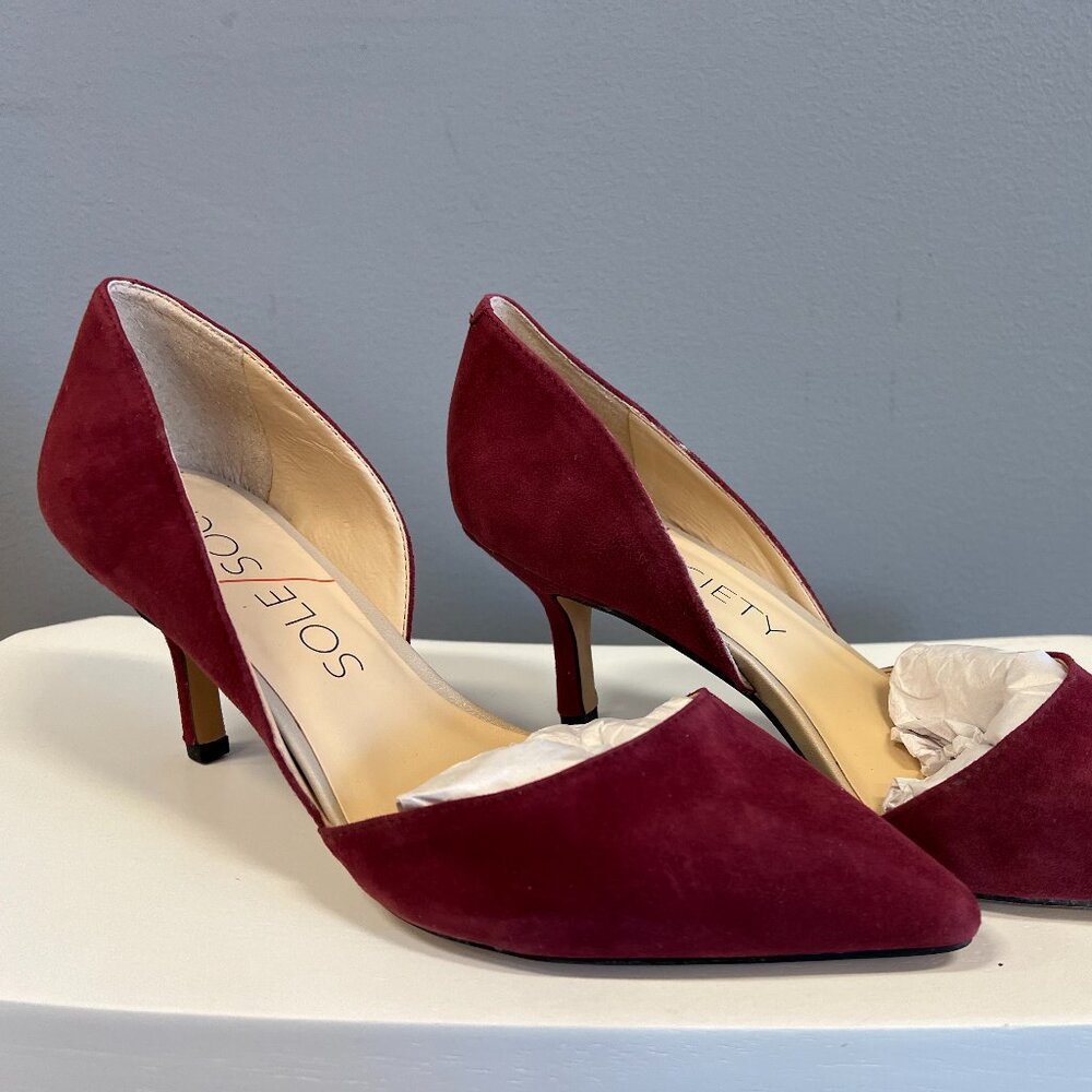 Sole Society Crimson Kidsuede So-Jenn Heels